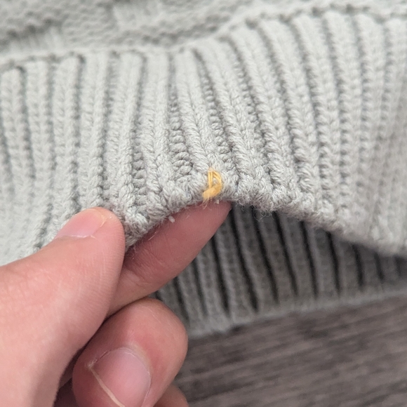 Sincerely Jules Mint Gray Ribbed Knit Sweater - Picture 6 of 7